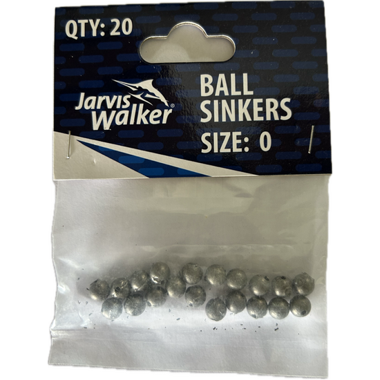 20 Pack of Jarvis Walker 0 Ball Fishing Sinkers