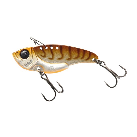 56mm TT Lures Switchblade+ Metal Vibe Fishing Lure - 14gm Rigged Blade Lure - BROWN SUJI PRAWN