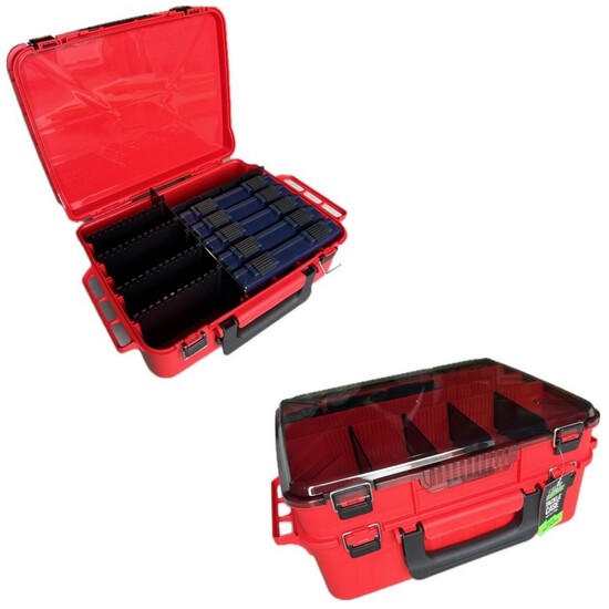 Bite Science Large Tackle Case with 5 Lure Boxes and Spinnerbait Storage Section