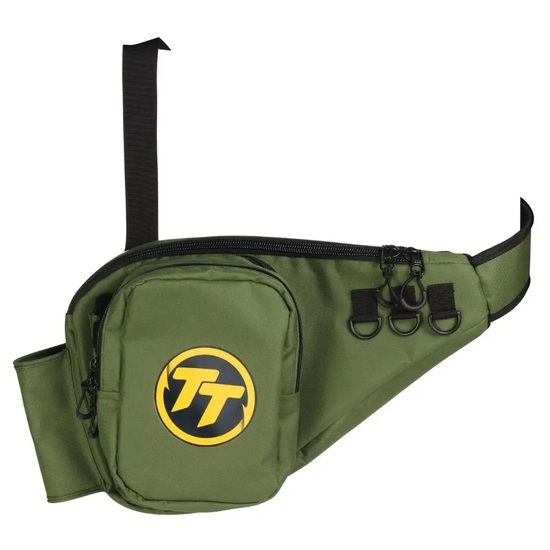 Tackle Tactics Green Fishing Tackle Sling Bag with Fishing Rod Holder