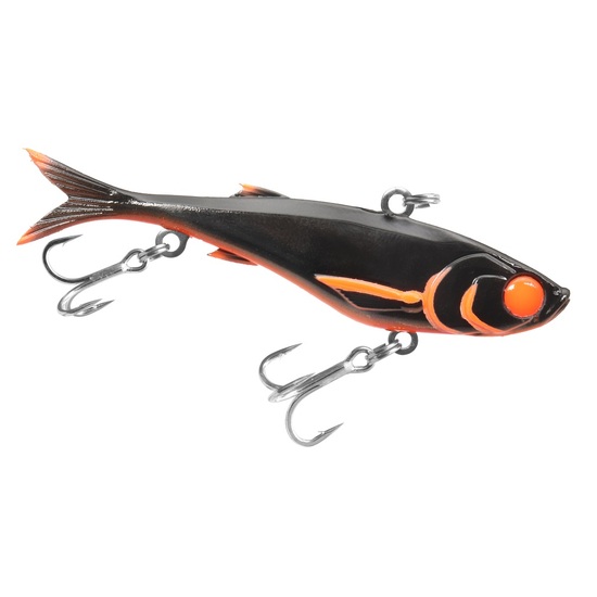 TT Lures Quake Slim 95mm Soft Vibe Fishing Lure Rigged with 4X Strong Trebles - NIGHTMARE