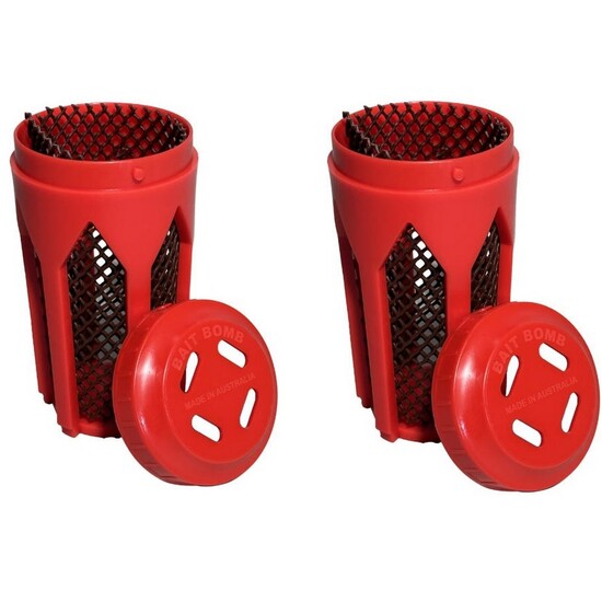 2 Pack of Bait Bomb Plastic Bait Holders For Crab Pots and Yabbie Traps