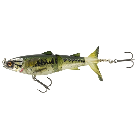 Chasebaits Lures Drunken Mullet 95mm Offset Pop Tail Fishing Lure - Bass