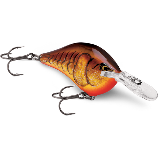 Rapala DT08 (Dives to 8ft) 5cm Crankbait Fishing Lure Colour - Dark Brown Crawdad