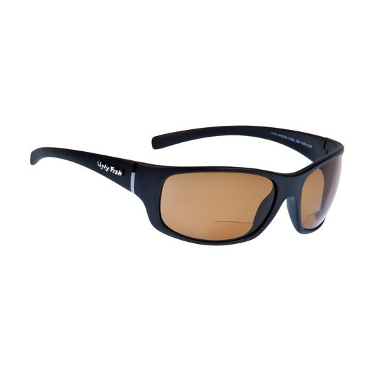 Ugly Fish Eclipse +1.50 Bifocal PN3411 Black Frame/Brown Lens Sunglasses