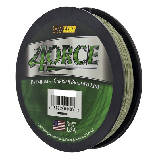 125yd Spool of 10lb Green Tuf-Line 4Orce 4 Carrier Braided Fishing Line