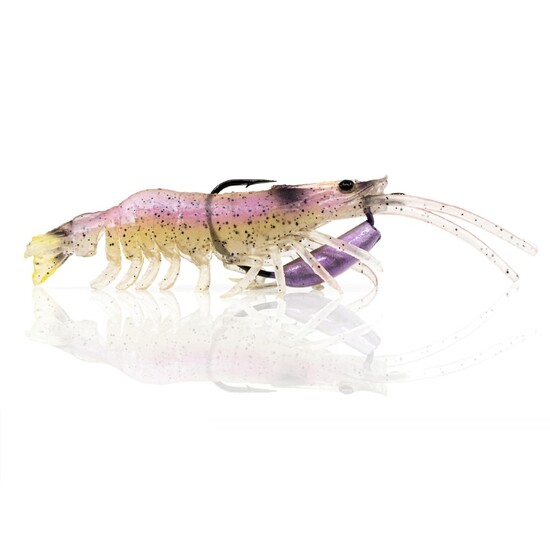 2 Pack of Chasebaits 65mm Flick Prawn Jnr Softbody Lure - Jelly Prawn