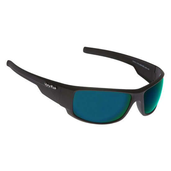 Ugly Fish Krypton PC3266 TR-90 Black Frame/Green Revo Lens Polarised Sunglasses