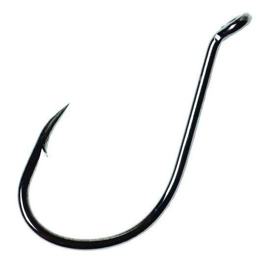 5 Packets of Size 1 Eagle Claw Lazer Sharp L2BG Black Long Shank Octopus Hooks Qty: 45 Hooks