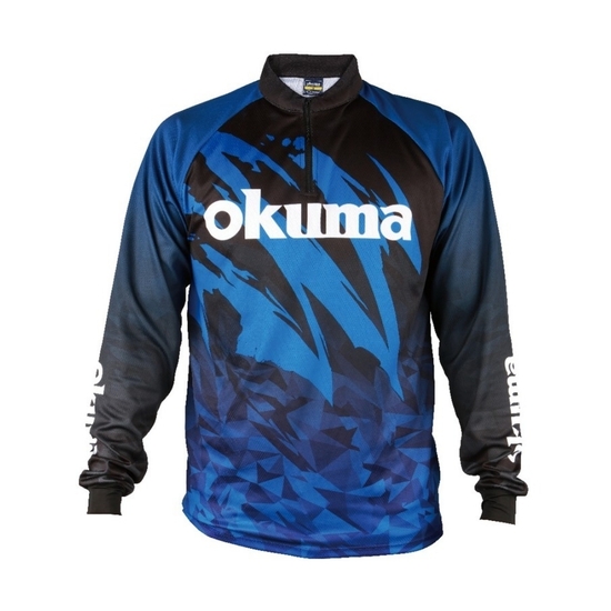 Okuma Tournament Sz Small Lightweight Quick Dry Long Sleeve Fishing Shirt - UPF 50+ Fishing Jersey 