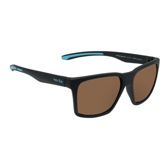 Ugly Fish PFR357 Polarised Floating Sunglasses - Matt Black Frame/Brown Lens