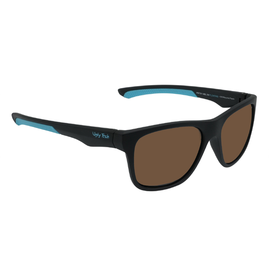 Ugly Fish PFR391 Polarised Floating Sunglasses - Matt Black Frame/Brown Lens