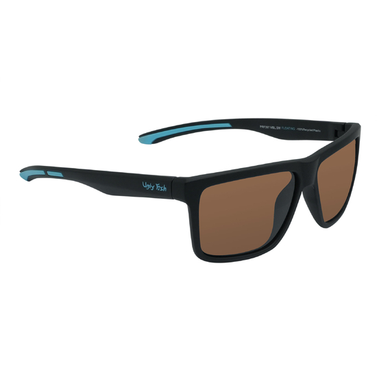 Ugly Fish PFR397 Polarised Floating Sunglasses - Matt Black Frame/Brown Lens