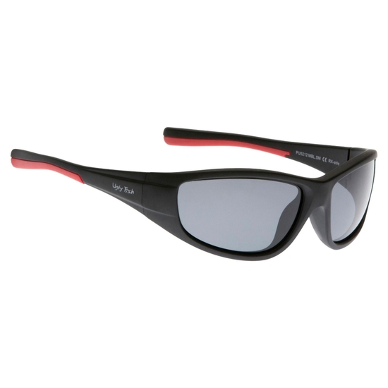 Ugly Fish PU5212 Unbreakable Black Frame/Smoke Polarised Wrap Sunglasses