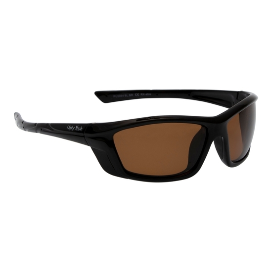 Ugly Fish PU5994 Unbreakable Polarised Black Frame/Brown Lens Wrap Sunglasses