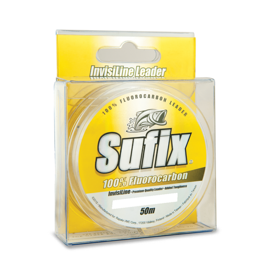 50m Spool of 6lb Sufix InvisiLine 100% Fluorocarbon Fishing Leader