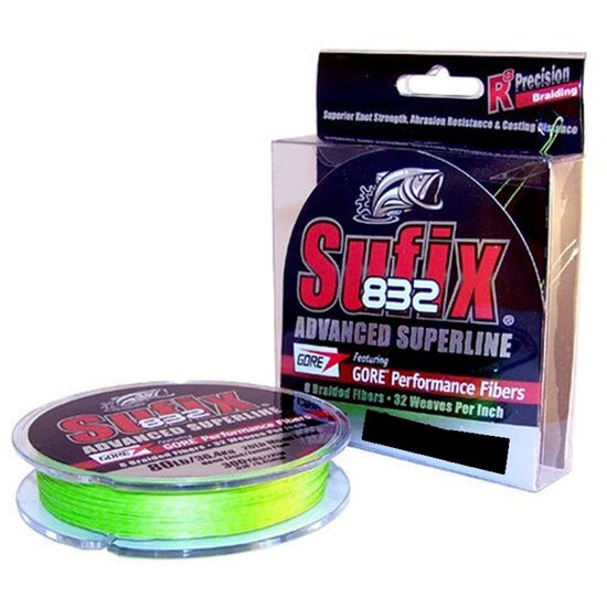 300yd Spool Sufix 832 Advanced Superline Braided Fishing Line-Neon Lime Braid [Breaking Strain: 30lb]