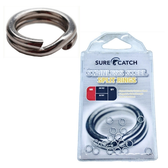 3 x Packets of Surecatch Stainless Steel Fishing Split Rings For Fishing Lures - Size 2H