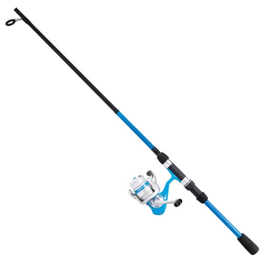 Blue 6ft Okuma 2 Piece Vibe Fishing Rod and Reel Combo Spooled with Line