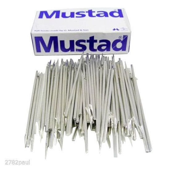 100 x Size 10 Mustad 455D 1 Barb Fishing Spear Heads - 132mm