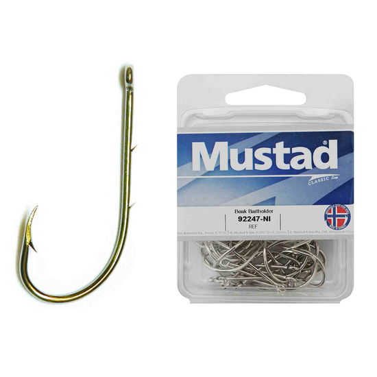 Mustad 10549NP-BN Mosquito Finesse Hooks Size 1/0 Jagged Tooth Tackle